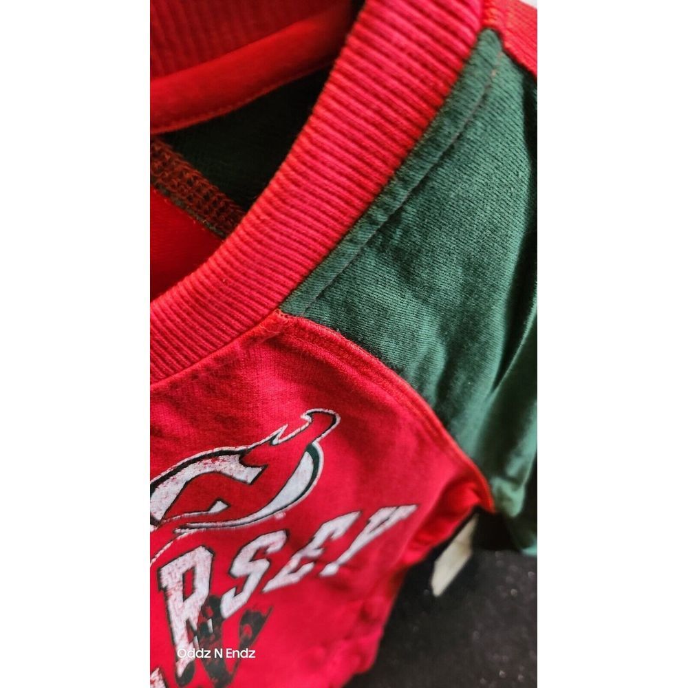 Vintage NHL Hockey New Jersey Devils Womens Raglan Sweatshirt Size‎ S - Picture 8 of 11